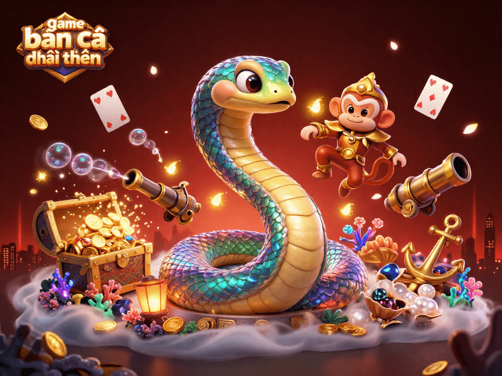 Engage in game bắn cá đổi thưởng with vibrant underwater elements and dynamic treasures