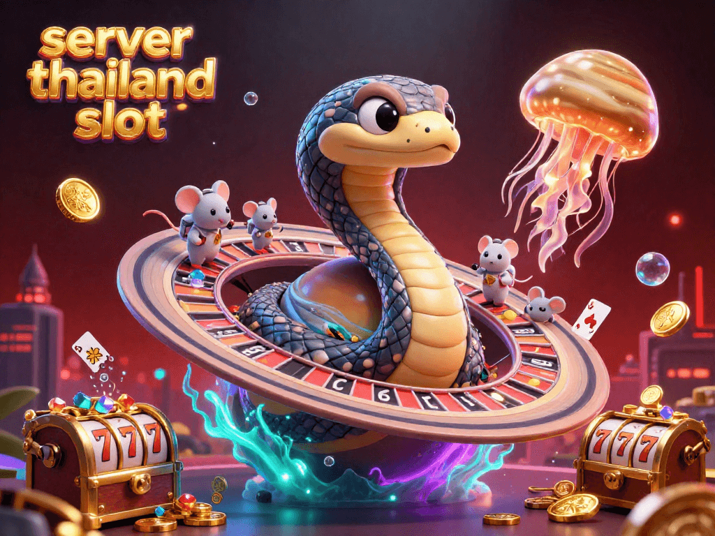 Experience immersive gaming with server thailand slot characters amidst dynamic casino elements.