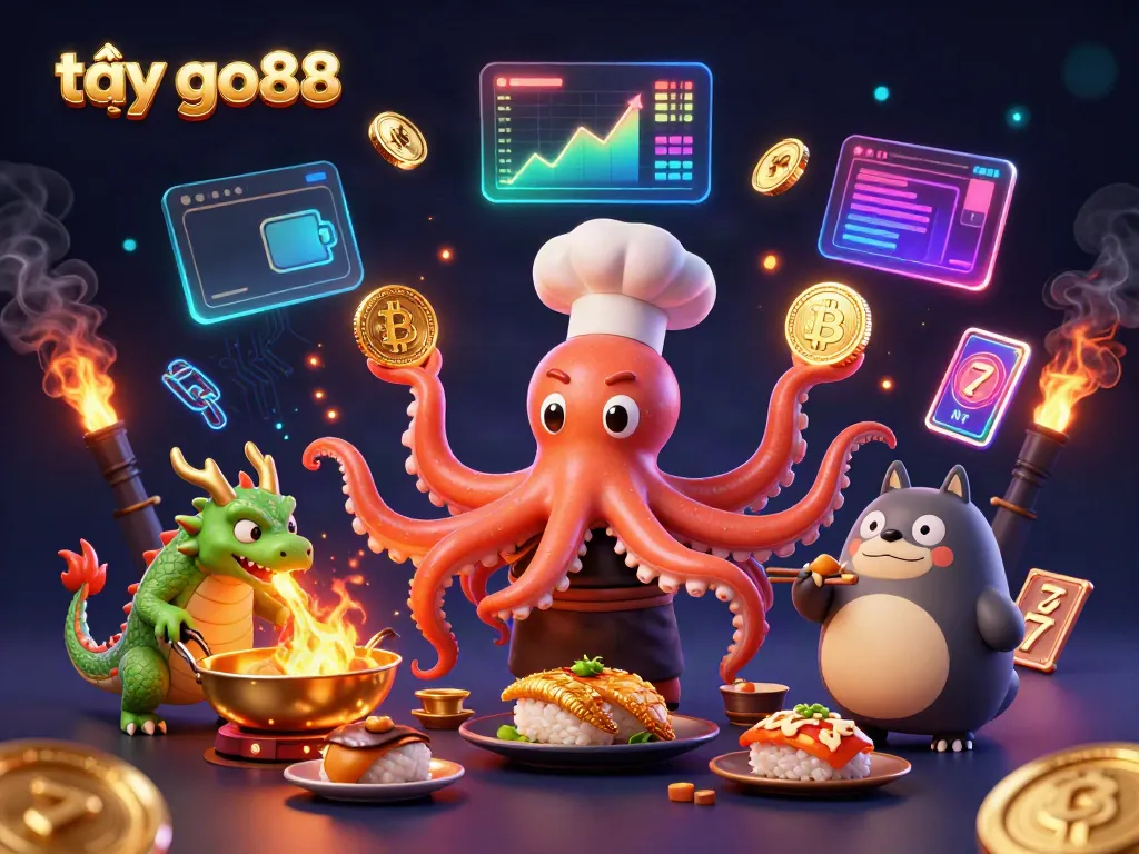 Engage in winning strategies at tại go88 with vibrant 3D characters and dynamic casino elements.