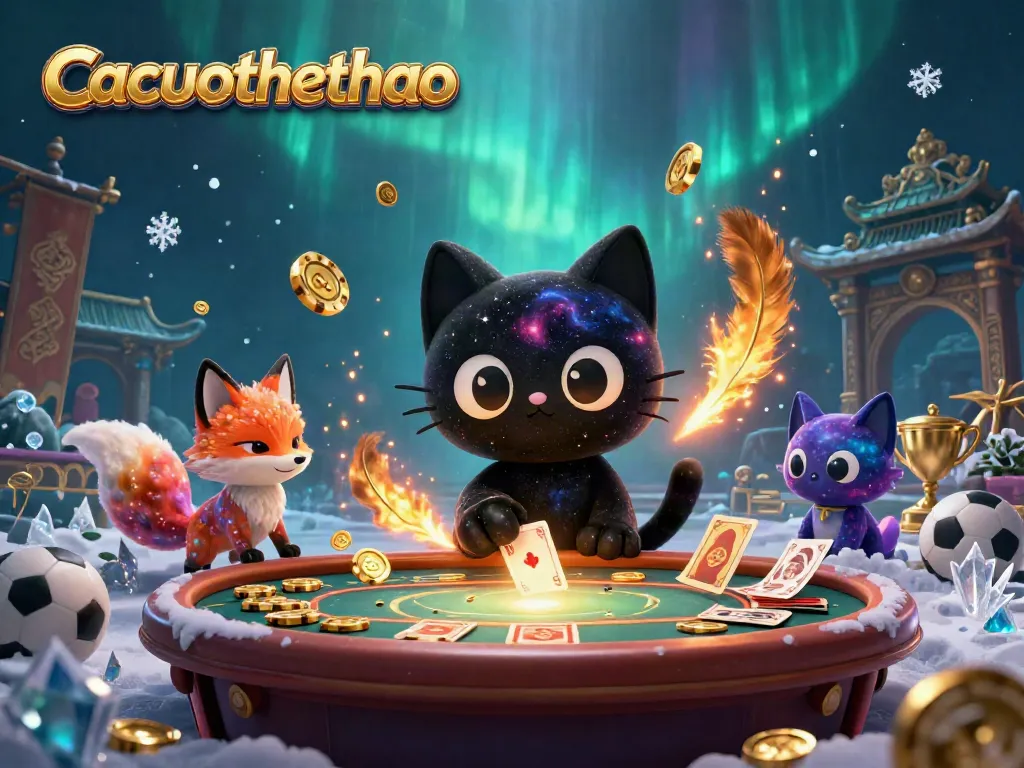 Cacuocthethao sports betting scene with animated characters in a colorful casino atmosphere.