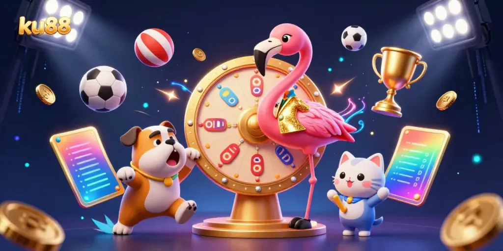 Engage in exciting sports bets at ku88 with a fun-filled game show vibe.