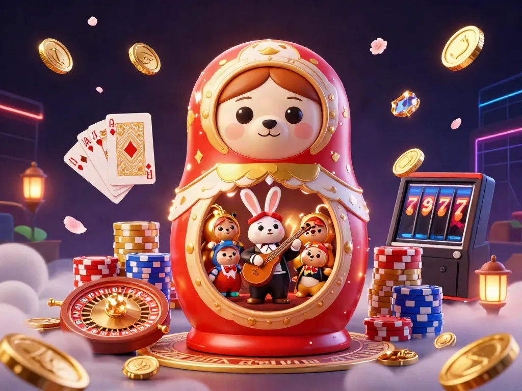 Experience the thrill of Sunwin in this vibrant 3D casino illustration featuring unique characters and dynamic gaming elements.