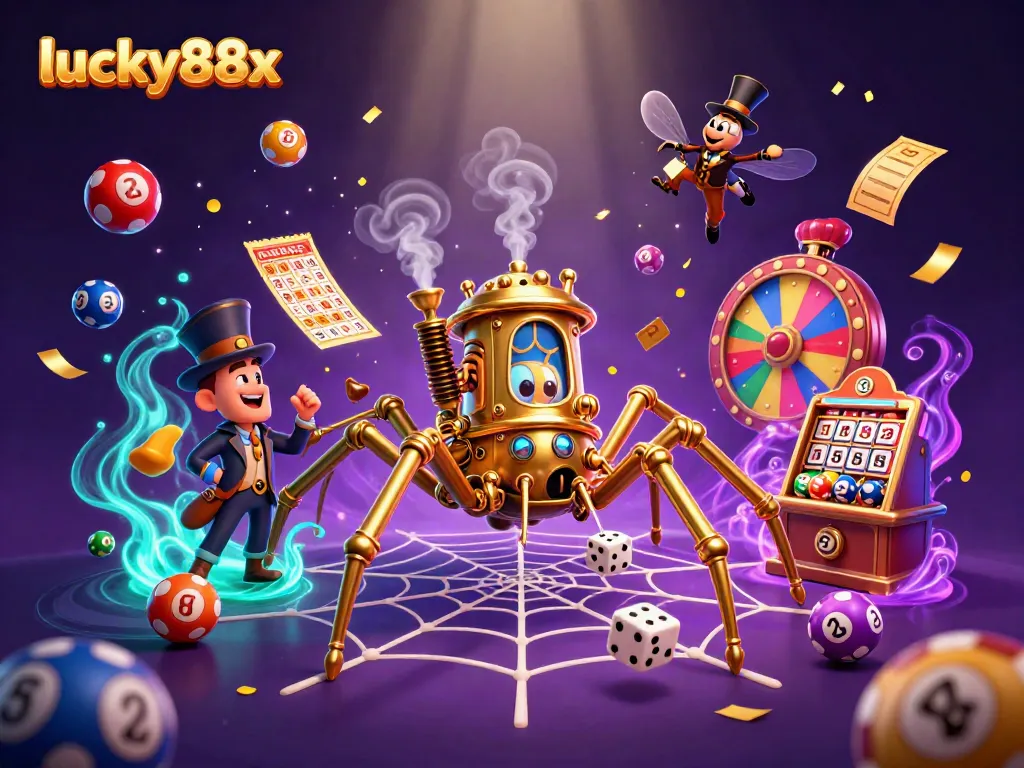 Engage in the thrilling atmosphere of lucky88x with steampunk characters and vibrant casino elements.
