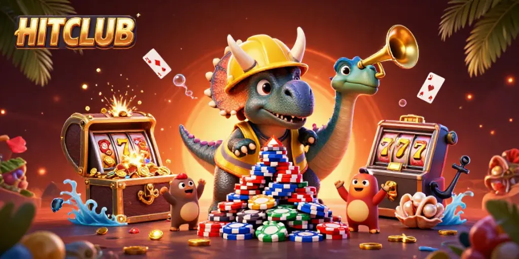 Engage in exciting gameplay at HITCLUB with vibrant characters and dynamic casino elements.