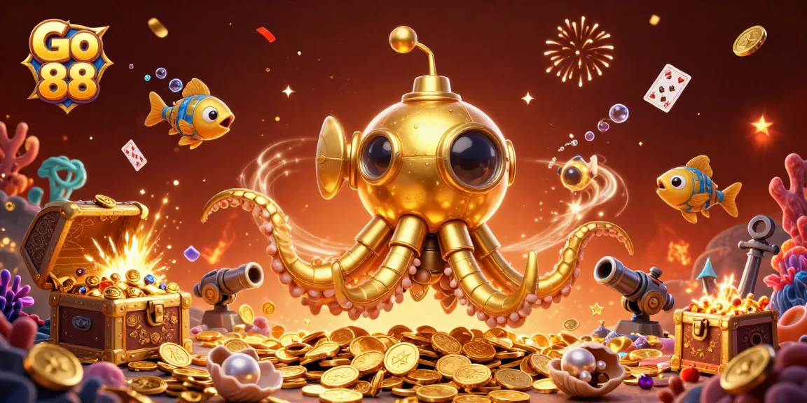 Experience thrilling gameplay at Go 88 amidst festive celebrations with gold coins and vibrant characters.