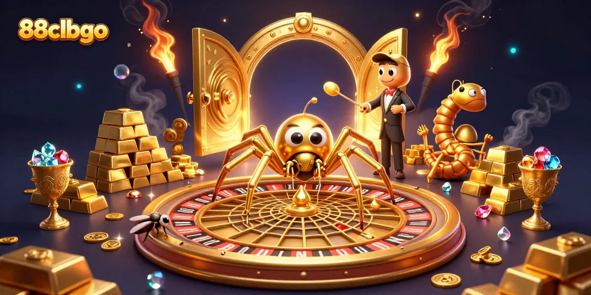 Engage in high-stakes betting at 88clbgo featuring a dynamic roulette themed scene with vibrant gold elements.