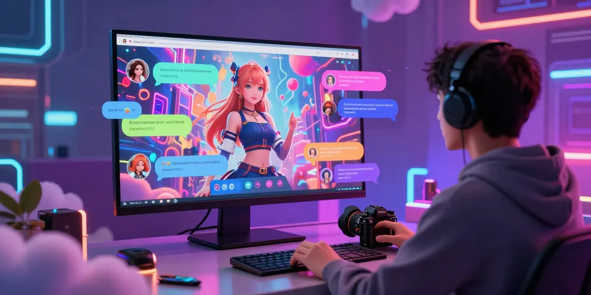 Engaging interaction in hentai ai chat showcasing vibrant characters and futuristic design.