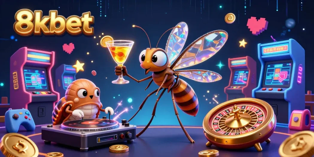 Experience thrilling gameplay at 8xbet with colorful characters bringing casino fun to life.