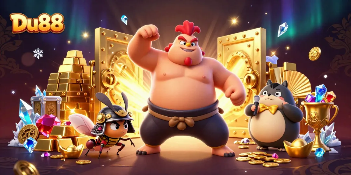 Engage in thrilling gameplay at Du88 with an exciting sumo rooster and samurai cricket.