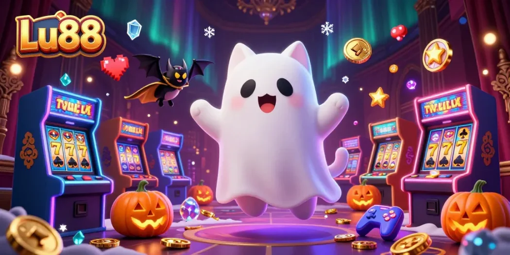 Experience thrilling gameplay with Lu88, showcasing slots and games in an interactive casino scene.