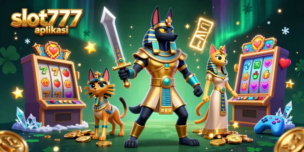 Experience thrilling gameplay at slot777 aplikasi with ancient Egyptian champions and vibrant slot machines.