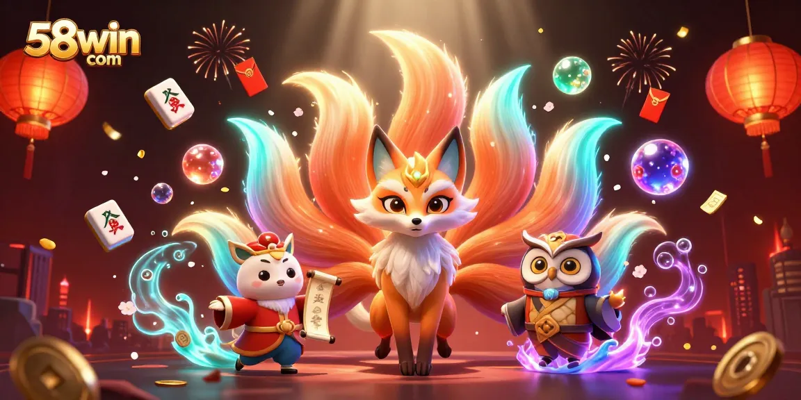 Engage with exciting gameplay at 58win com featuring a vibrant 3D casino scene with mystical elements.