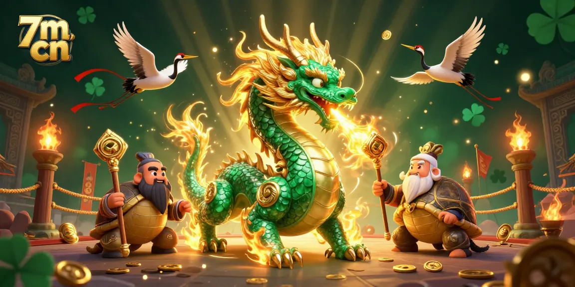 Engage in thrilling gameplay with 7m cn, showcasing a jade dragon and lucky cranes in an immersive casino scene.