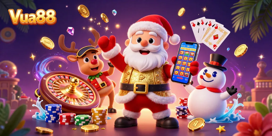 Spin to win with Vua88's exhilarating casino experience featuring vibrant 3D characters and gaming elements.