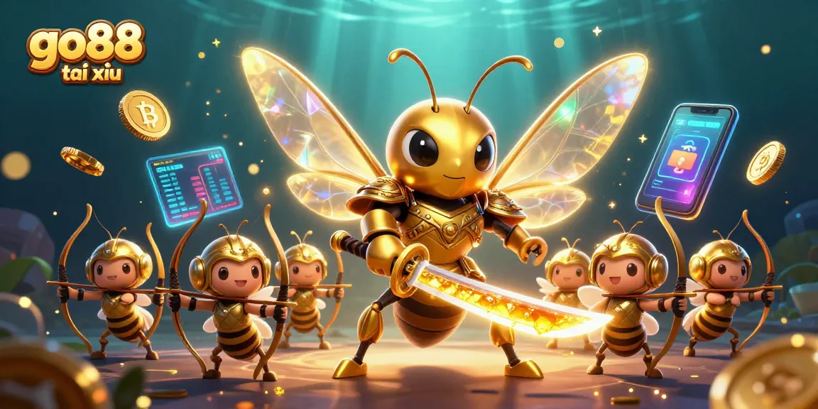 Experience go88 tài xỉu with vibrant gaming elements and captivating characters in a dynamic illustration.