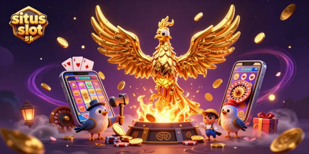 Win big with situs slot 5k at this vibrant online slot game illustration